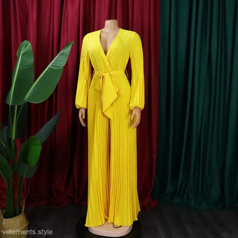 SEXY PLEATED WIDE LEG JUMPSUIT-VETEMENTS