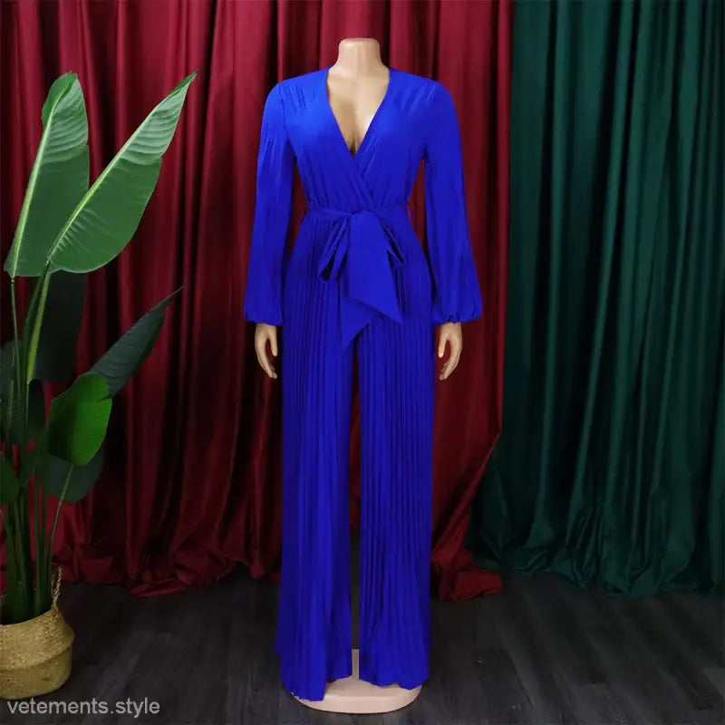 SEXY PLEATED WIDE LEG JUMPSUIT-VETEMENTS