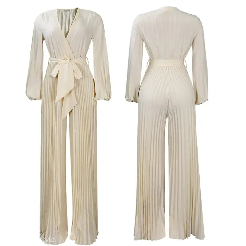 SEXY PLEATED WIDE LEG JUMPSUIT-VETEMENTS