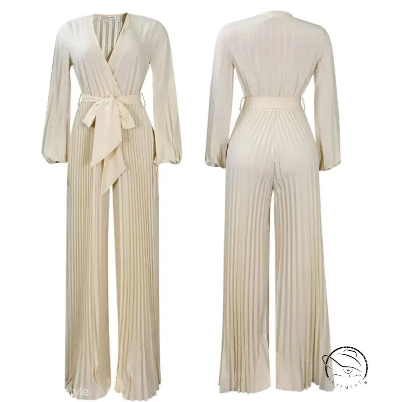 SEXY PLEATED WIDE LEG JUMPSUIT-VETEMENTS