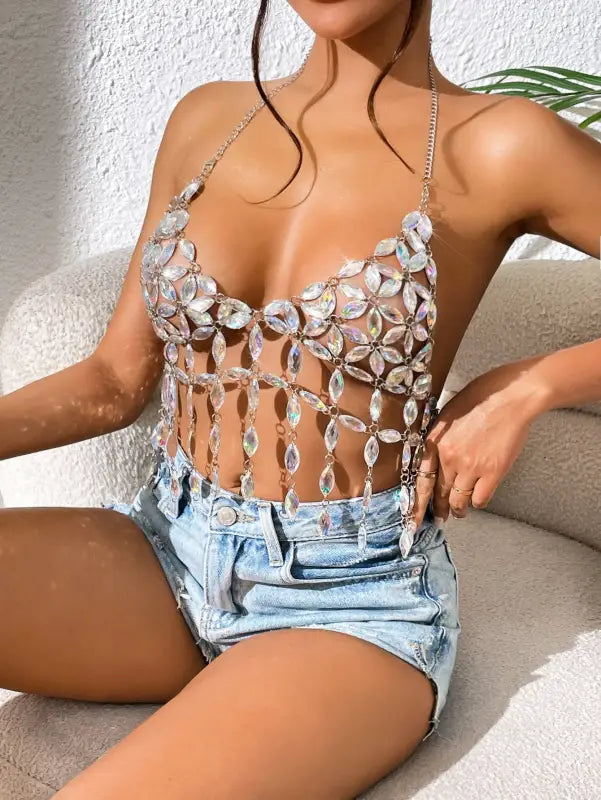 SEXY CRYSTAL BIKINI BRA-VETEMENTS