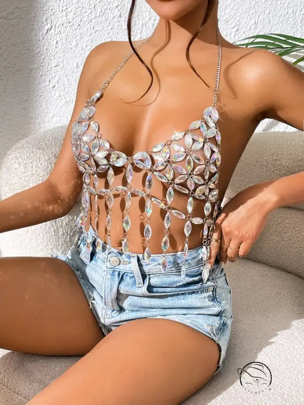 SEXY CRYSTAL BIKINI BRA-VETEMENTS