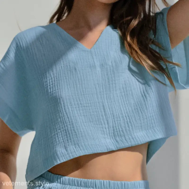 DOUBLE LAYER CHAMBRAY PAJAMAS-VETEMENTS