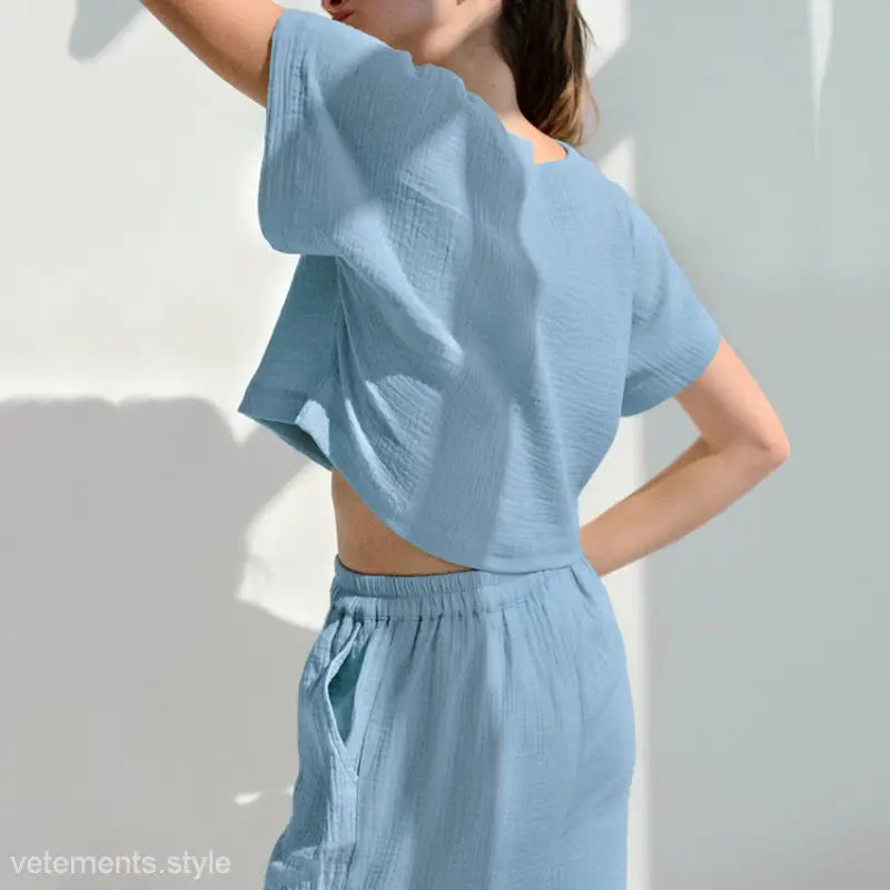 DOUBLE LAYER CHAMBRAY PAJAMAS-VETEMENTS