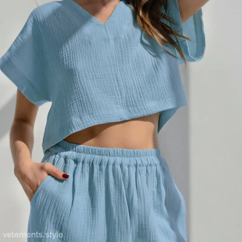 DOUBLE LAYER CHAMBRAY PAJAMAS-VETEMENTS