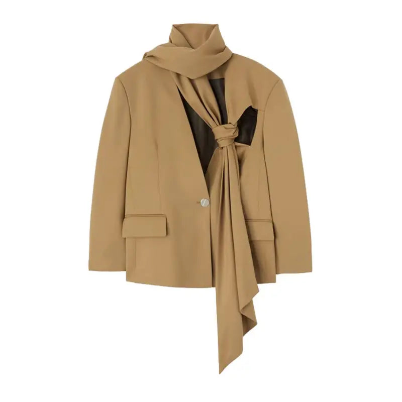 SCARF CUT PROFILE BLAZER SET-VETEMENTS