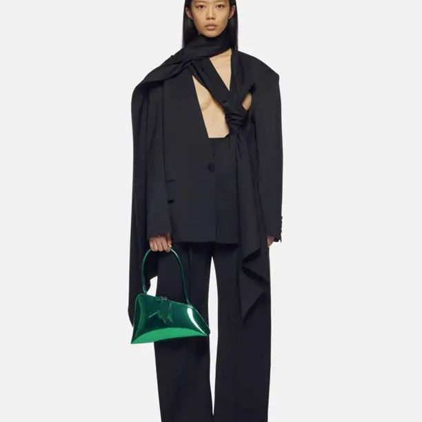 SCARF CUT PROFILE BLAZER SET-VETEMENTS