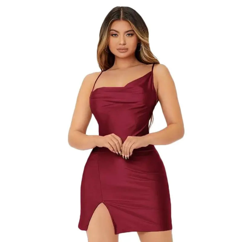 SEXY BACKLESS SPAGHETTI STRAPS DRESS-VETEMENTS