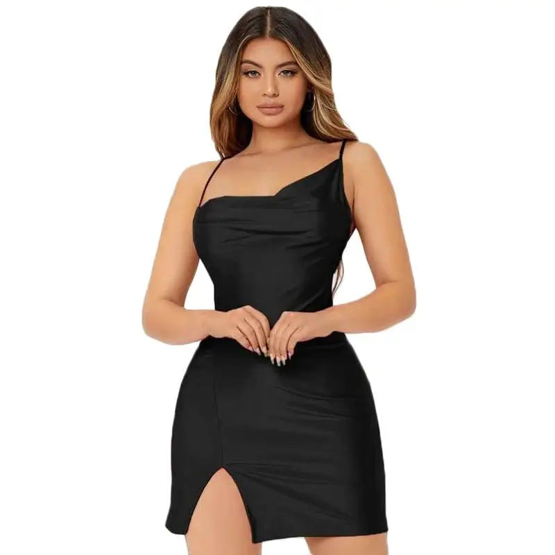 SEXY BACKLESS SPAGHETTI STRAPS DRESS-VETEMENTS