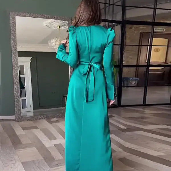 SEXY SPLIT SLIM FIT BELT DRESS-VETEMENTS
