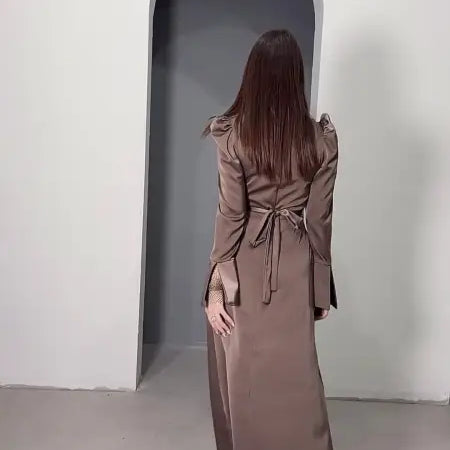 SEXY SPLIT SLIM FIT BELT DRESS-VETEMENTS