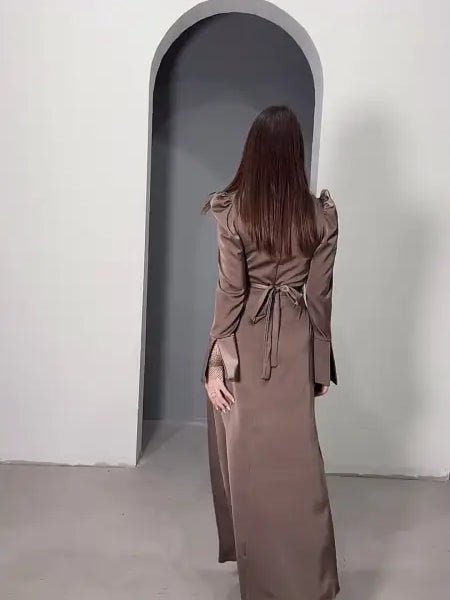 SEXY SPLIT SLIM FIT BELT DRESS-VETEMENTS