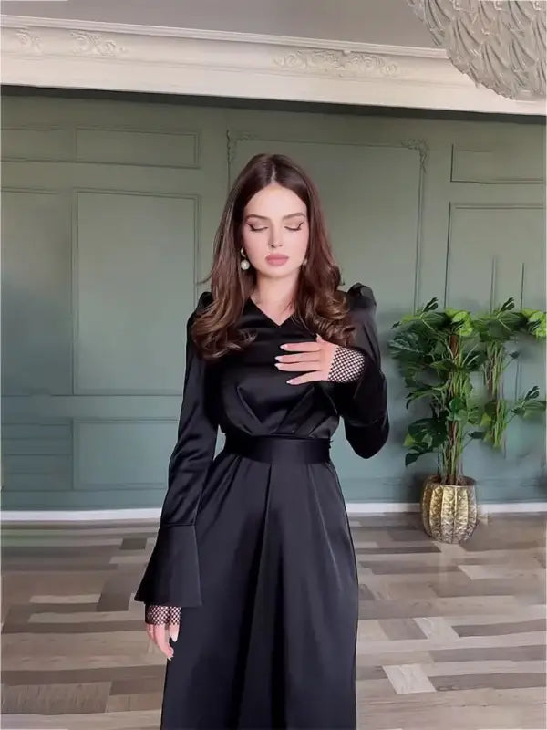 SEXY SPLIT SLIM FIT BELT DRESS-VETEMENTS