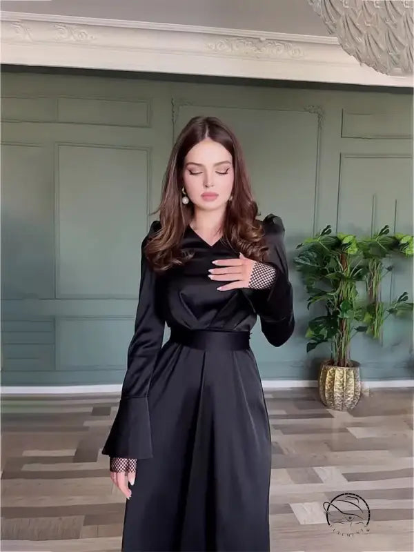 SEXY SPLIT SLIM FIT BELT DRESS-VETEMENTS