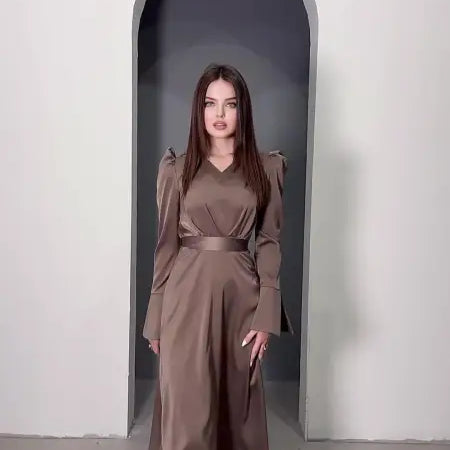 SEXY SPLIT SLIM FIT BELT DRESS-VETEMENTS
