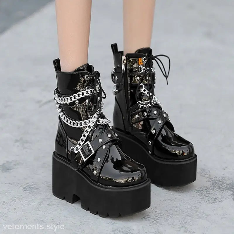GOTHIC BAND THIGH HIGH BOOTS-VETEMENTS
