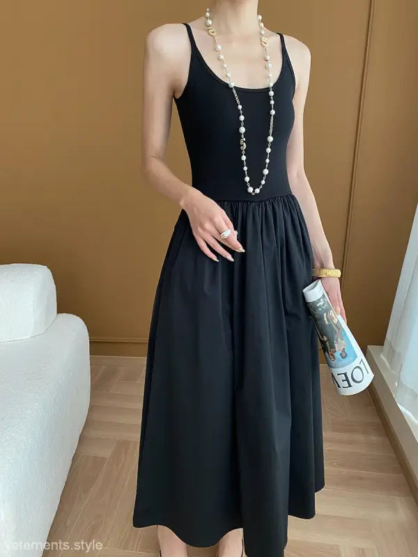 ELEGANT STRAP DRESS WITH CHEST PAD-VETEMENTS