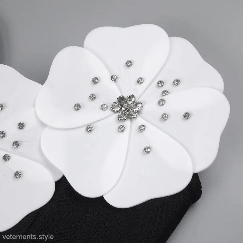 ELEGANT FLORAL DIAMOND DRESS-VETEMENTS