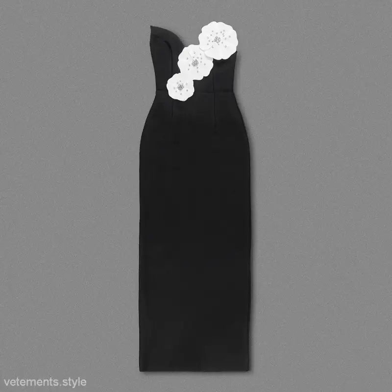 ELEGANT FLORAL DIAMOND DRESS-VETEMENTS