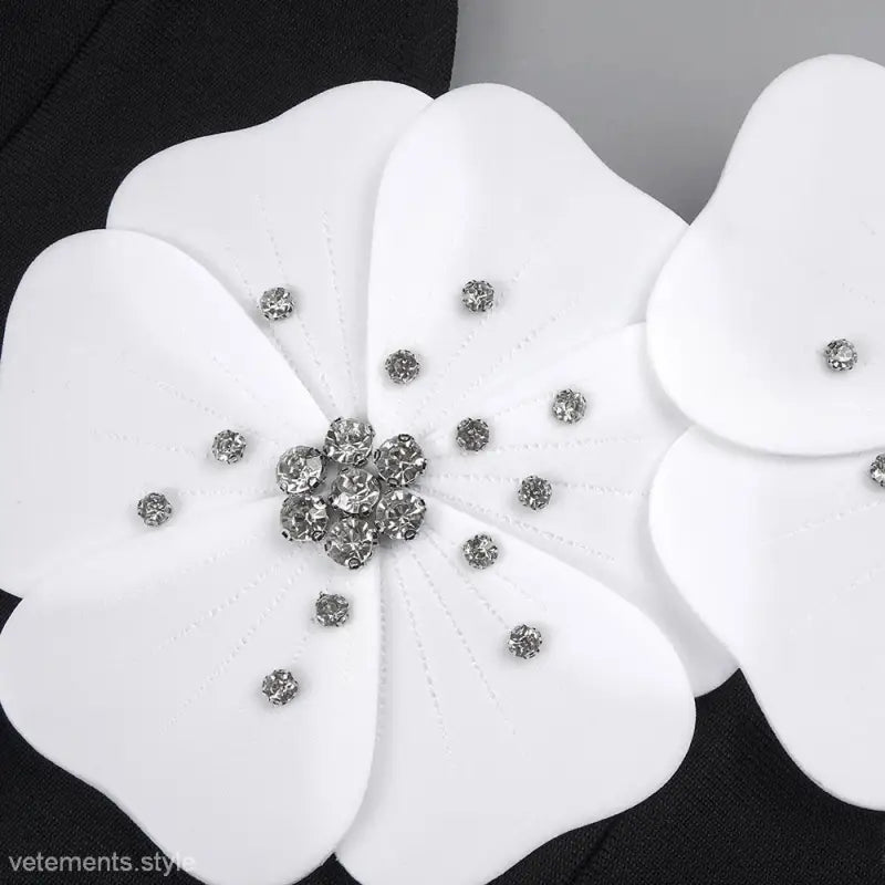 ELEGANT FLORAL DIAMOND DRESS-VETEMENTS