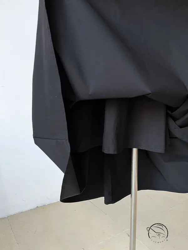 Elegant French style maxi dress with black umbrella metal shaft