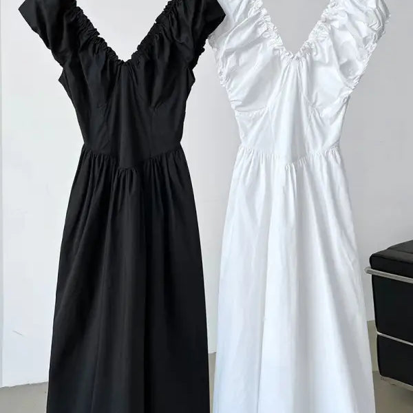 Elegant French Style Maxi Dress for Summer Wear