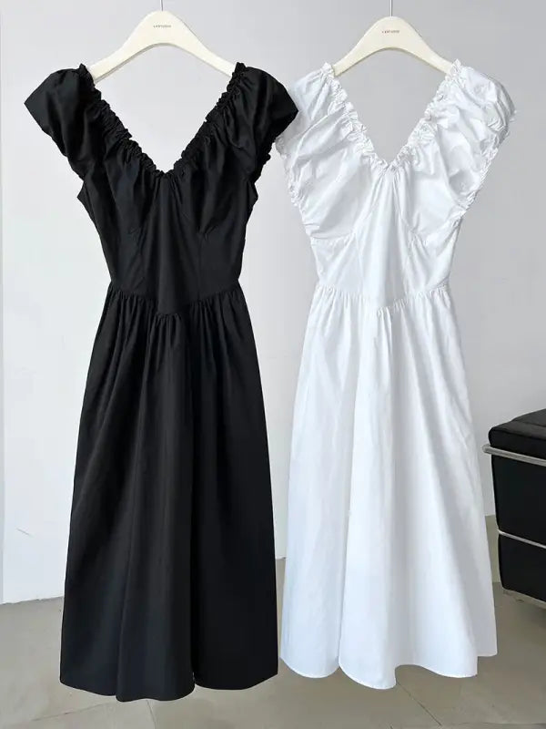 Elegant French Style Maxi Dress for Summer Wear