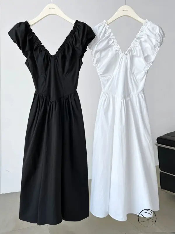 Elegant French Style Maxi Dress for Summer Wear