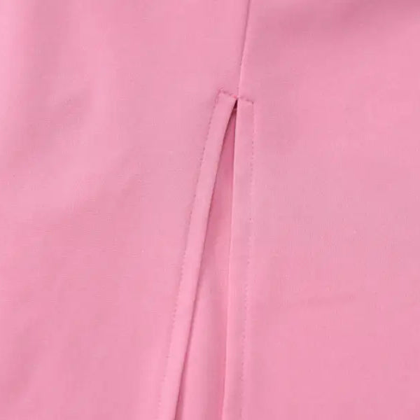 Pink fabric with a slit from the Elegant Halter High Waist Slim Dress collection