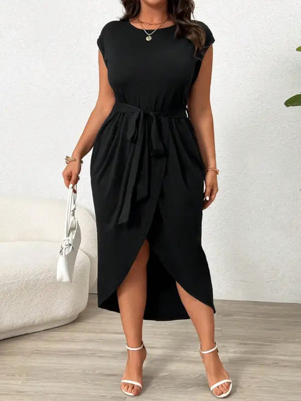 Elegant High Grade Midi Split Dress