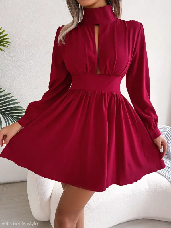 SEXY HOLLOW-OUT CINCHED DRESS-VETEMENTS