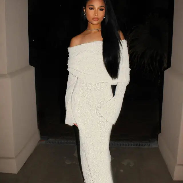 VACATION KNITTED SEXY DRESS