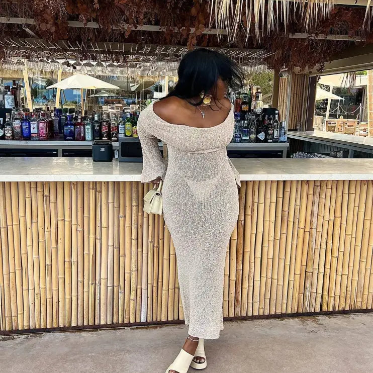 VACATION KNITTED SEXY DRESS