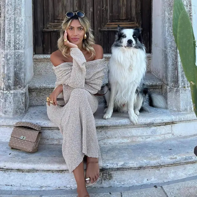 VACATION KNITTED SEXY DRESS