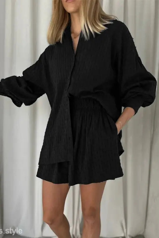 Elegant Loose Cotton Top for Office Suit in Spring and Fall, featuring an elegant design