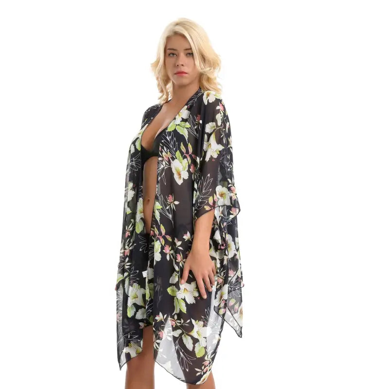 ELEGANT LILY CHIFFON BEACH-VETEMENTS