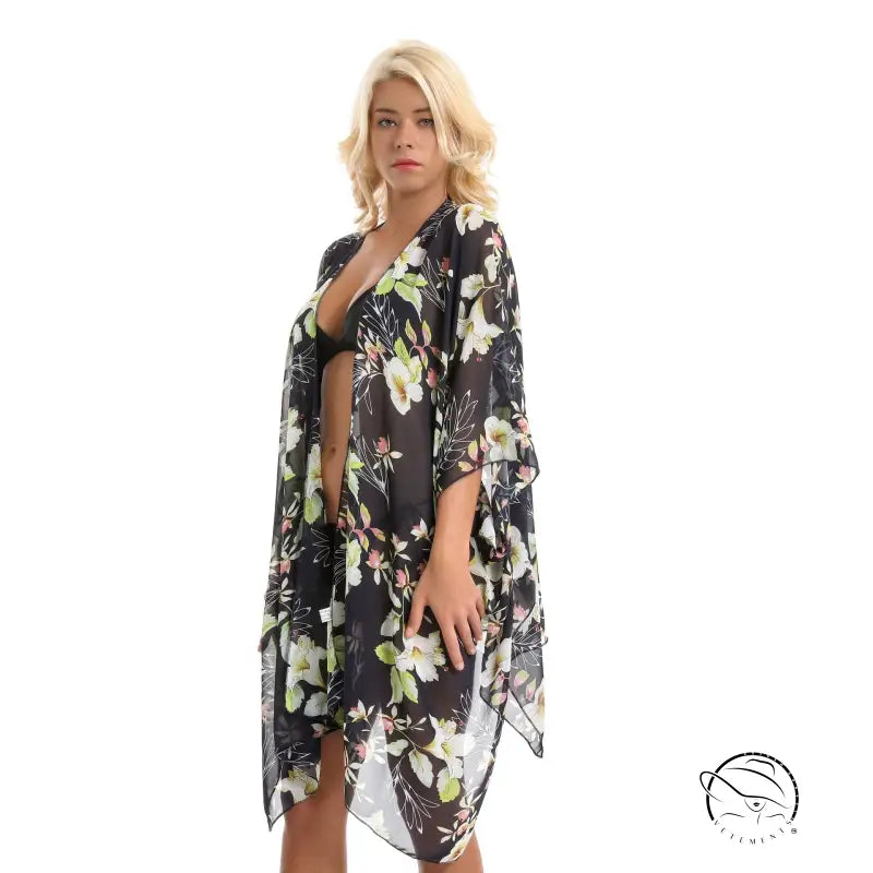 ELEGANT LILY CHIFFON BEACH-VETEMENTS