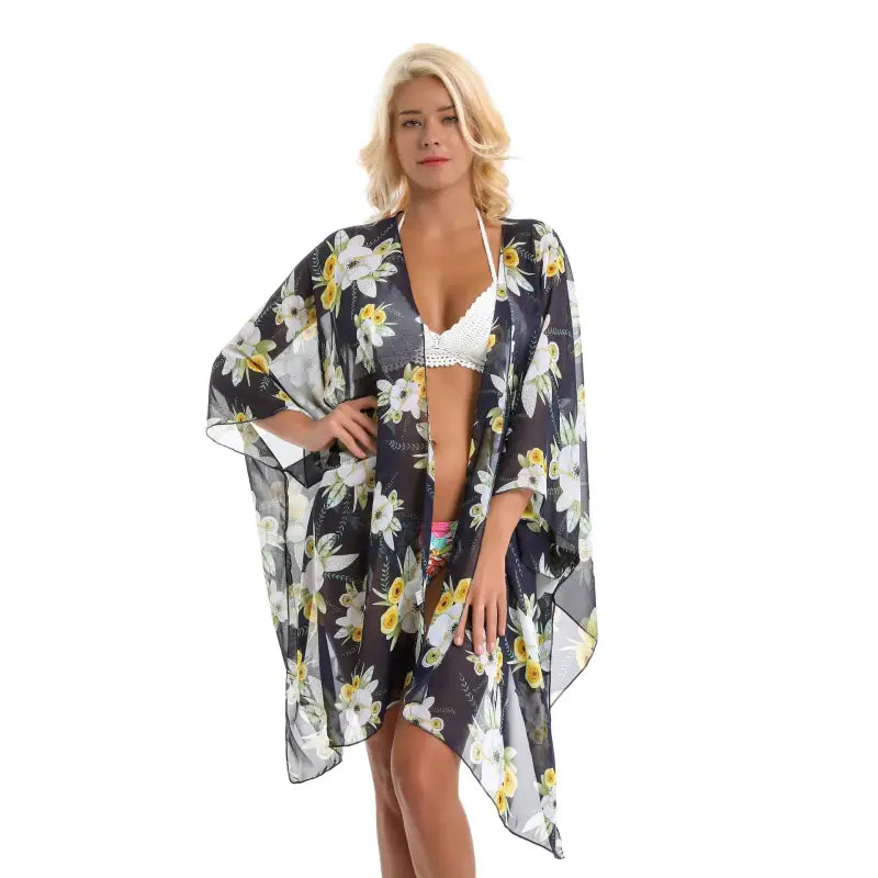 ELEGANT LILY CHIFFON BEACH-VETEMENTS