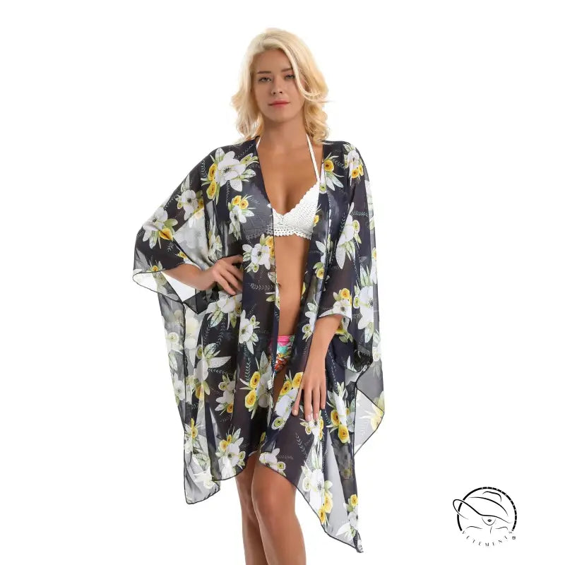 ELEGANT LILY CHIFFON BEACH-VETEMENTS