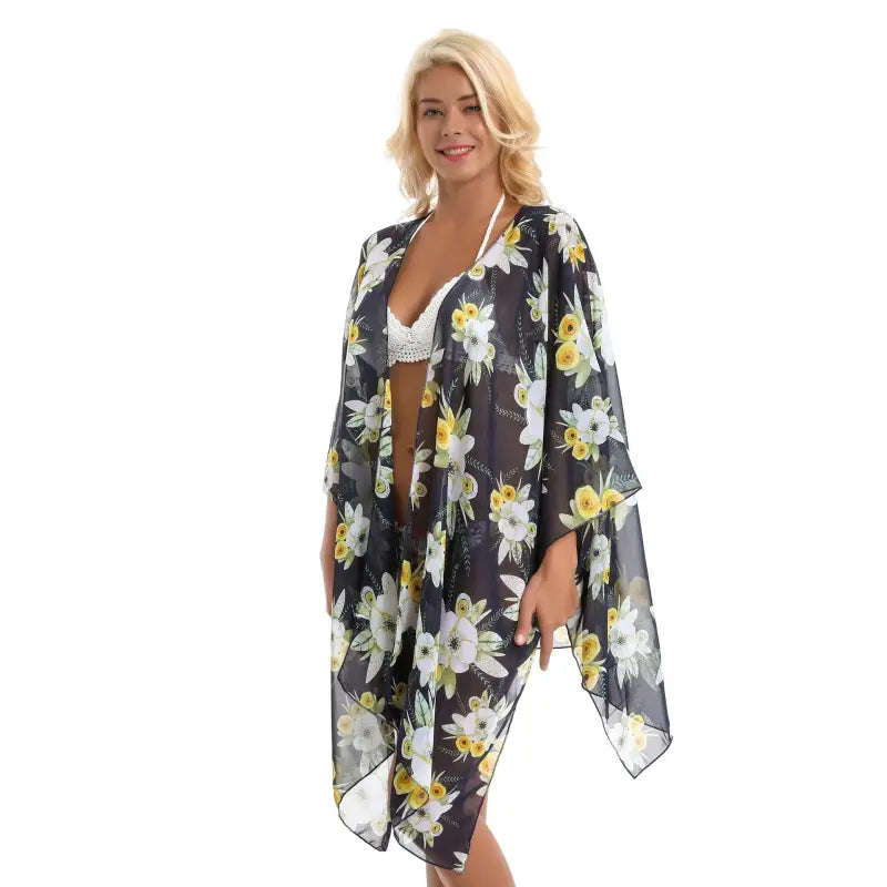 ELEGANT LILY CHIFFON BEACH-VETEMENTS