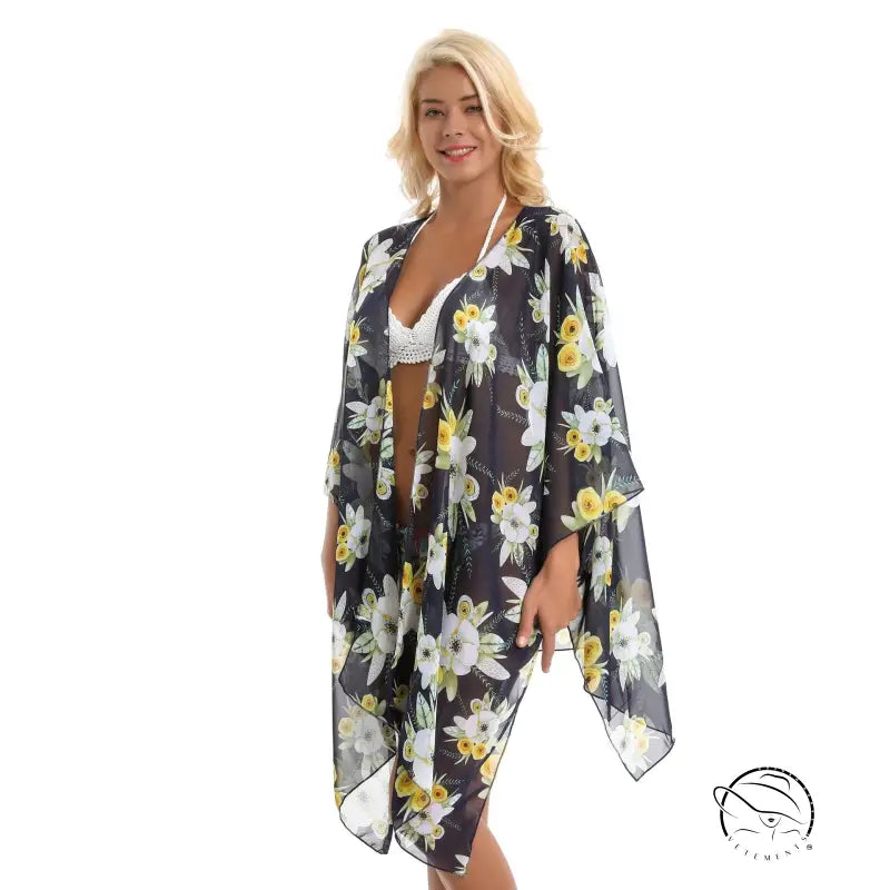 ELEGANT LILY CHIFFON BEACH-VETEMENTS