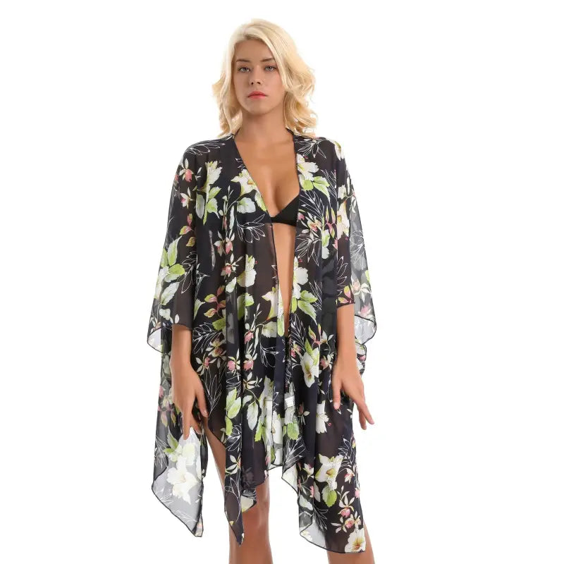 ELEGANT LILY CHIFFON BEACH-VETEMENTS