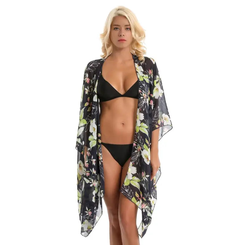 ELEGANT LILY CHIFFON BEACH-VETEMENTS