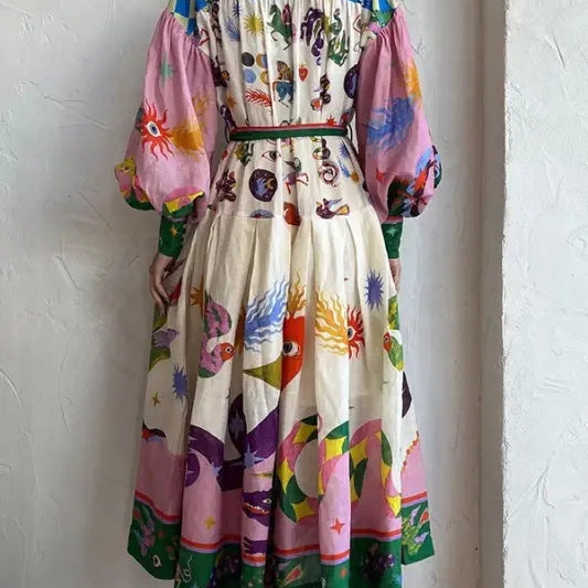 RETRO FRENCH PALACE PLEATED LOOSE DRESS-VETEMENTS