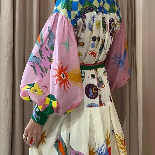 RETRO FRENCH PALACE PLEATED LOOSE DRESS-VETEMENTS