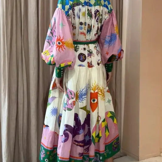 RETRO FRENCH PALACE PLEATED LOOSE DRESS-VETEMENTS