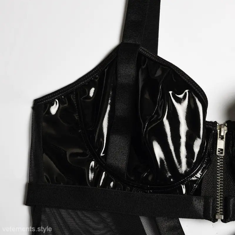 SEXY FAUX LEATHER JUMPSUIT-VETEMENTS