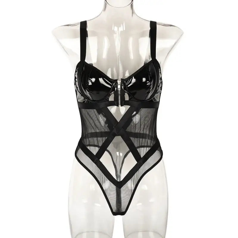 SEXY FAUX LEATHER JUMPSUIT-VETEMENTS