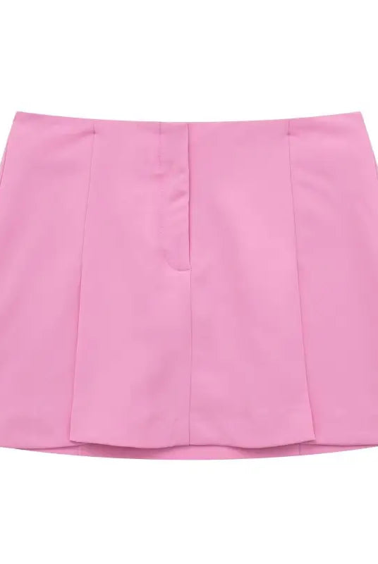 Pink mini skirt from Elegant Short Small Blazer Suit for Office and Casual Wear