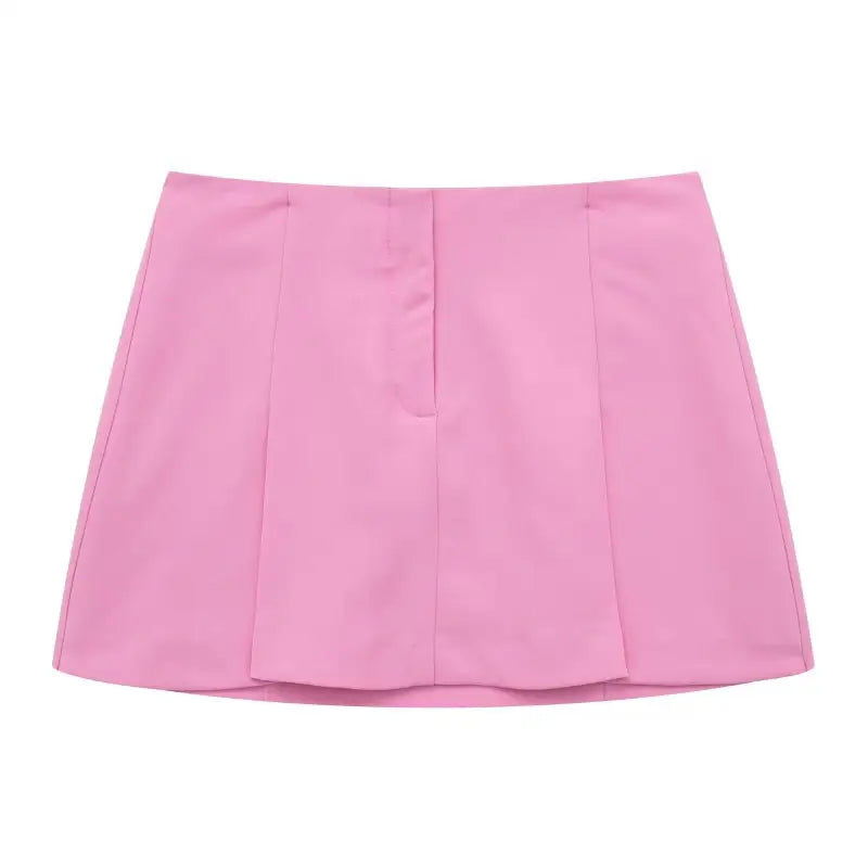 Pink mini skirt from Elegant Short Small Blazer Suit for Office and Casual Wear